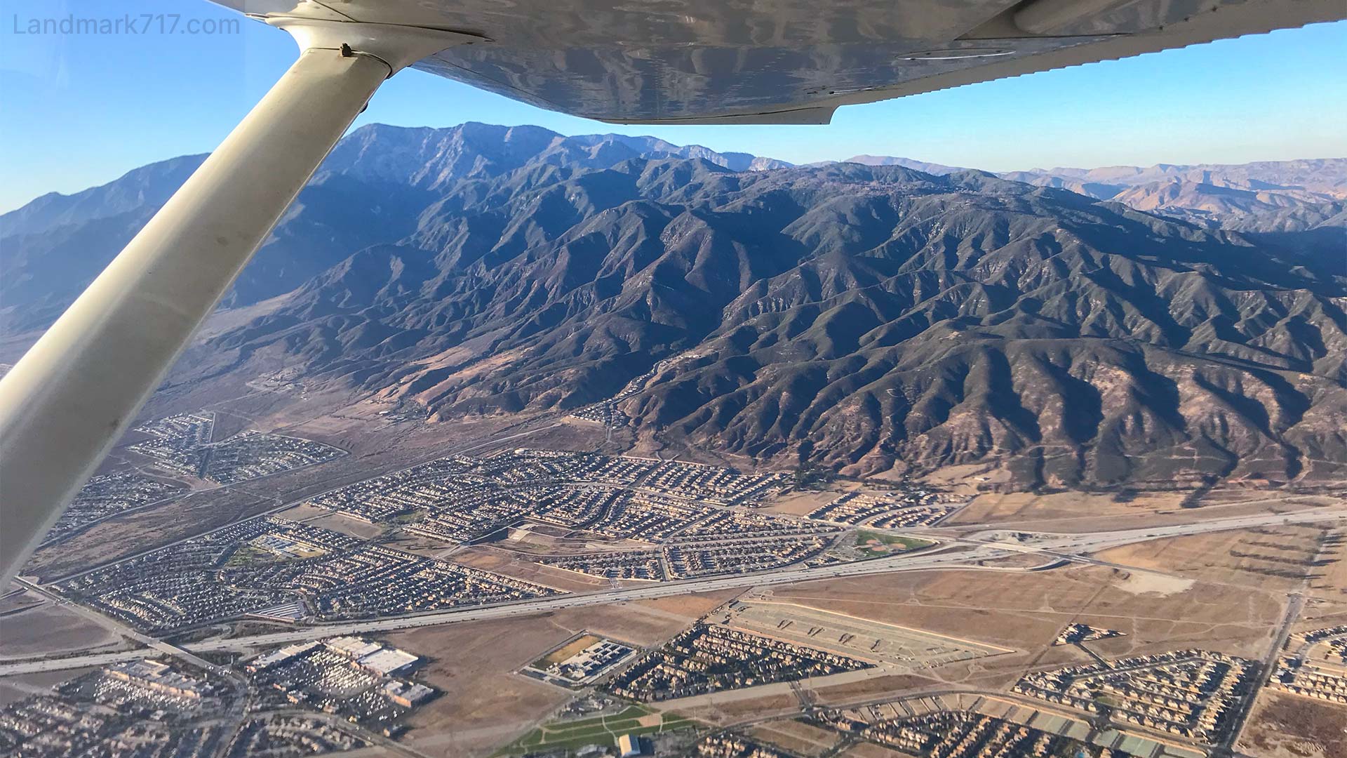 Aerial filming above Angeles National Forest